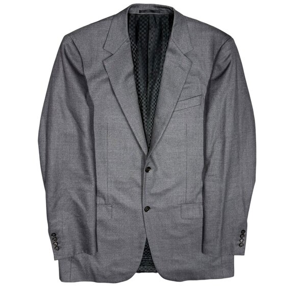 Bespoke Valenzia Cloth by Dormeuil Grey Wool Sport Coat Blazer 42L - Picture 1 of 8